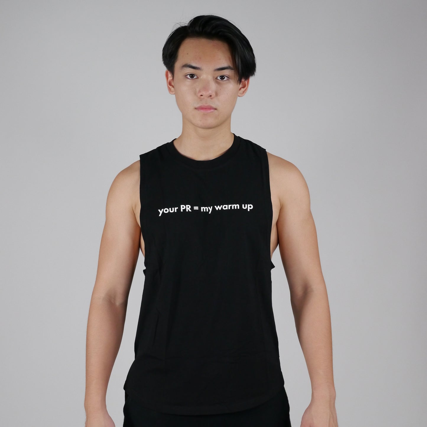 Your PR = My Warm Up Big Hole Tank Top